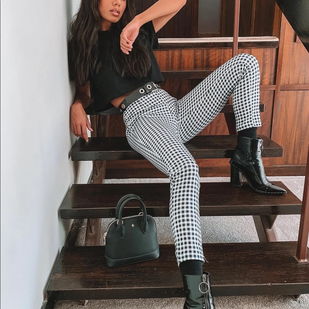 Princess Polly Gingham Pants US 8